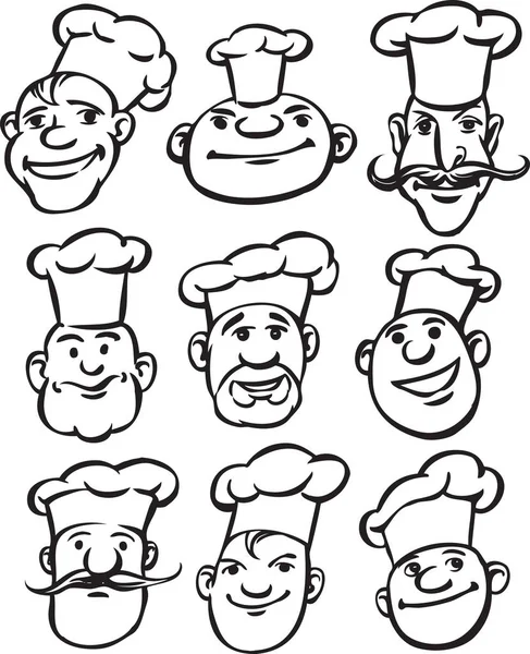 Dibujo Pizarra Blanca Cocineros Chef — Archivo Imágenes Vectoriales