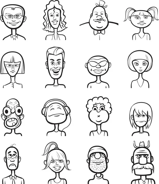 beyaz tahta çizim - mizah karikatür yüzler koleksiyonu