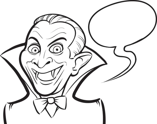 Dibujo Pizarra Vampiro Personaje Dibujos Animados Halloween — Vector de stock