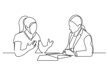 iki kadın imza paperworks tartışmaya sürekli çizgi çizme