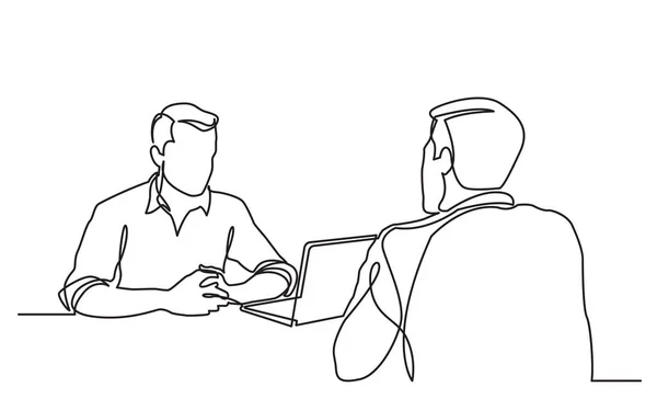 sürekli çizim için iş görüşmesi iki erkek arasında