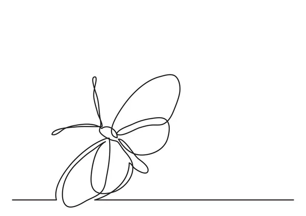 Dessin Simple Ligne Papillon — Image vectorielle