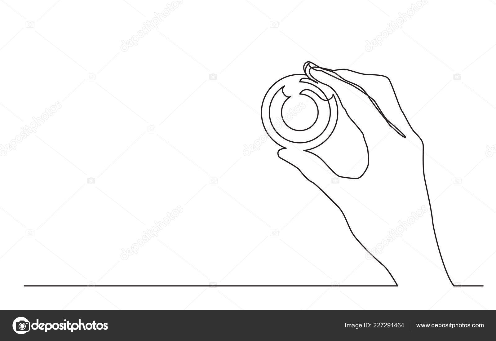 continuous line drawing hand
