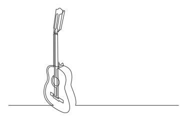 Klasik akustik gitar sürekli çizgi çizme