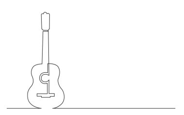 Klasik akustik gitar sürekli çizgi çizme