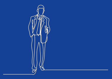 tebrik iş kişinin sürekli çizgi çizme