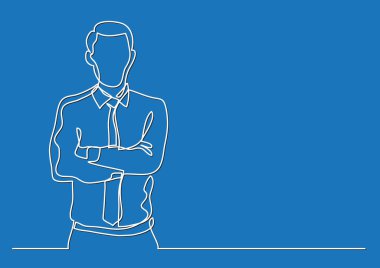 geçiş silah - çizim için sürekli ayakta işadamı