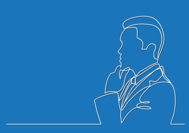 düşünme işadamı - sürekli çizgi çizme