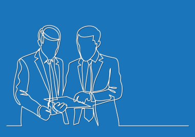 Sorun - sürekli tartışan iki ayakta işadamları çekme hattı