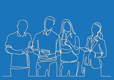 iş takım - sürekli çizgi çizme