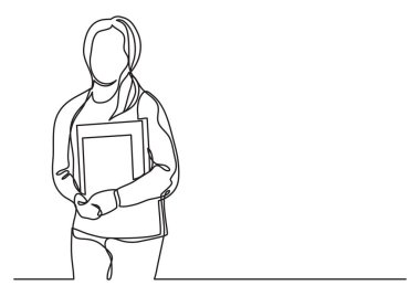 kitap - sürekli çizgi çizme ile kız öğrenci