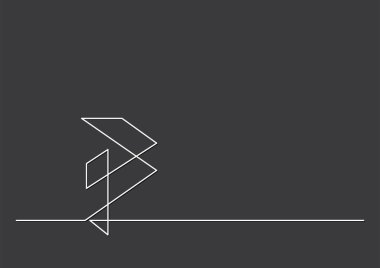 bir satır logo tasarımı soyut geometrik sembol