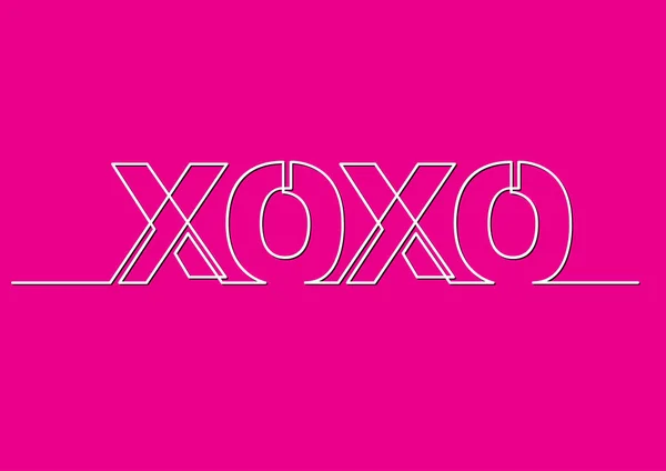 Ένα Γραμμικό Σχέδιο Φράση Xoxo — Διανυσματικό Αρχείο