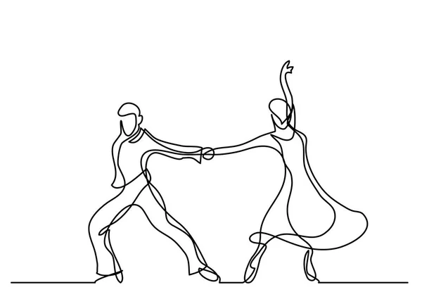 댄스의 지속적인 그리기 — 스톡 벡터