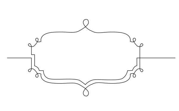 ビネット Devider フレーム設計の連続線の描画 — ストックベクタ