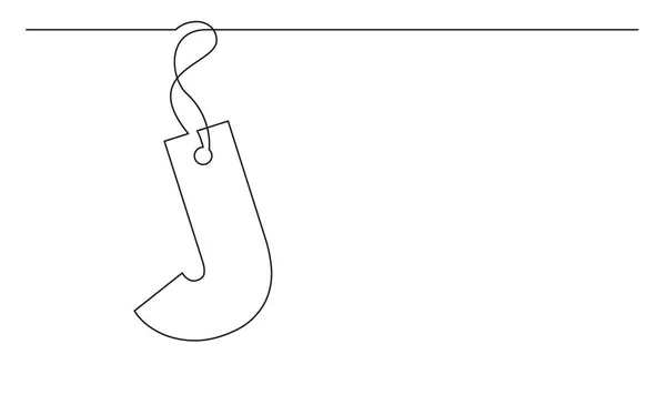 アルファベット文字ラベル デザインの連続線の描画 — ストックベクタ