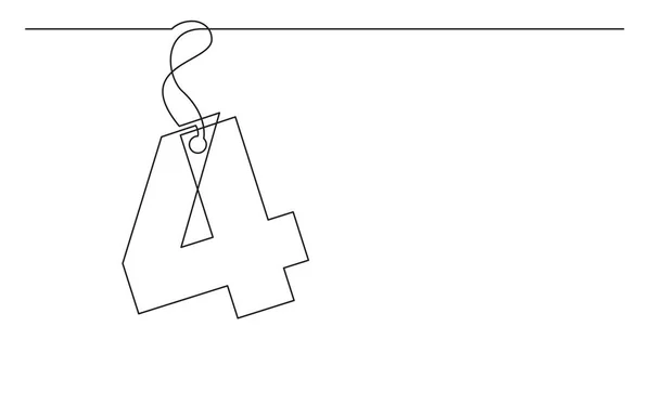 ラベル数設計の連続線の描画 — ストックベクタ