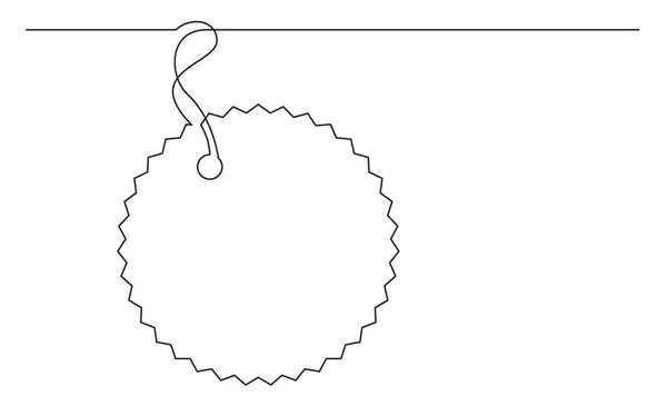 Kontinuierliche Linienzeichnung Des Etikettendesigns — Stockvektor