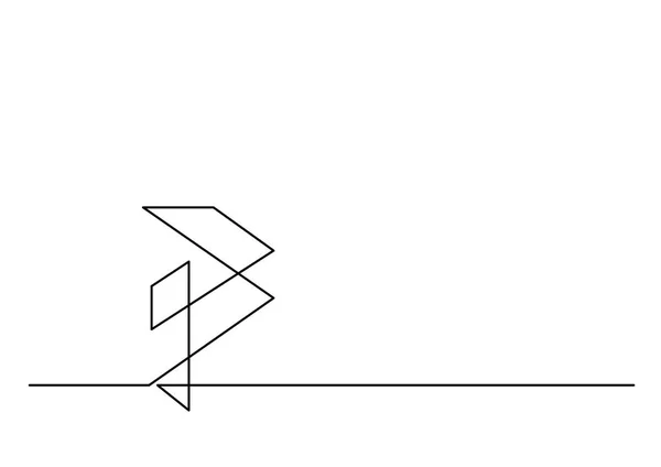 Σχεδιασμός Λογότυπου Μία Γραμμή Του Αφηρημένα Γεωμετρικά Σύμβολο — Διανυσματικό Αρχείο