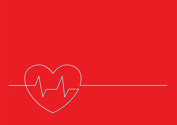 Diseño Del Logotipo Una Línea Salud Del Corazón — Vector de stock