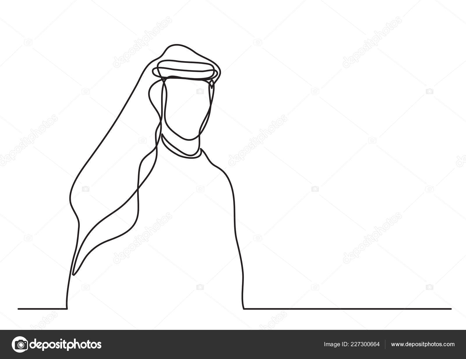 Permanent Moyen Orient Arabe Homme Keffieh Simple Dessin