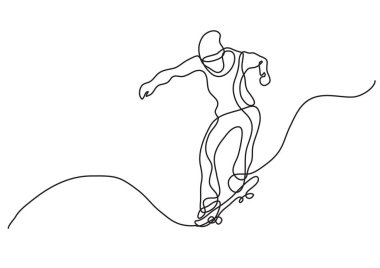 patenci çocuk atlama sürekli çizgi çizme