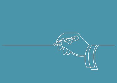 bir çizgi çekerek el sürekli çizgi çizme