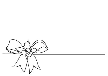 Noel Holly dekorasyon sürekli çizgi çizme