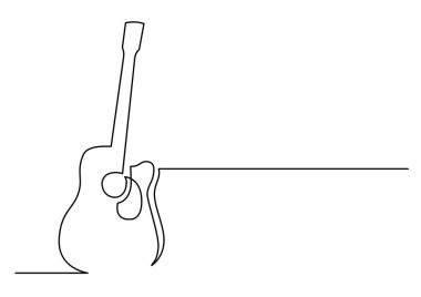 Akustik gitar sürekli çizgi çizme