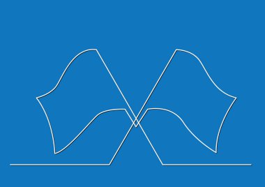 iki bayrak sürekli çizgi çizme