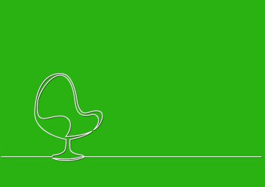 bir çizim için izole vektör nesnesinin - modern sandalye