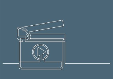 bir çizim için izole vektör nesnesinin - film üretim fıçı tahtası