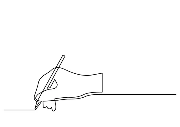 手描きの鉛筆で線の連続線の描画 — ストックベクタ