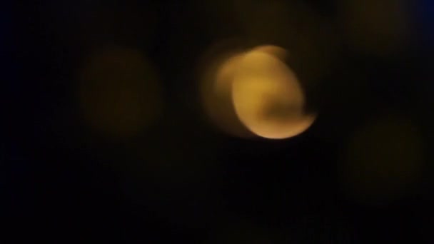 Luces Nocturnas Desenfocadas Fondo Movimiento Con Efecto Bokeh — Vídeo de stock