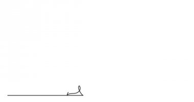 Bir çizim için yoga poz duran kadın, animasyon