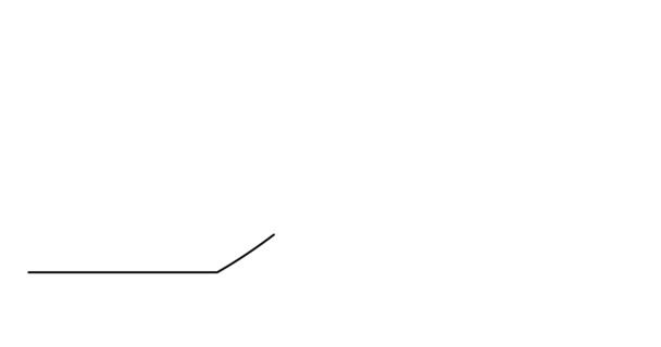 Animación Línea Dibujo Automático Línea Negra Continua Sobre Fondo Blanco — Vídeo de stock