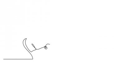 Sürekli çizgi çizme iş kendi kendine çizim animasyon röportaj