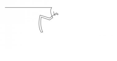 Kendini sürekli çizgi vintage etiketi çerçeve film başlık tasarım çizgi animasyon çizim