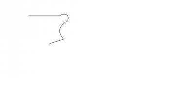 alfabe harfi etiket tasarım sürekli çizgi çizme