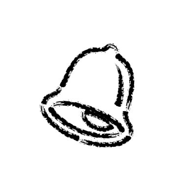 fırça darbesi el çizilmiş vektör simgesi zil çan