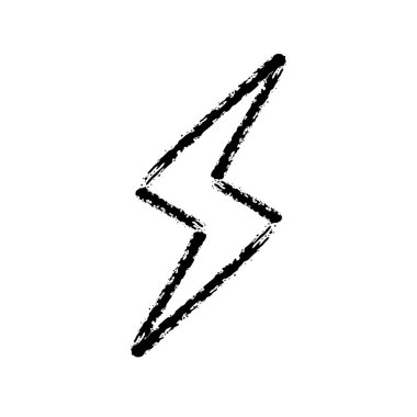 fırça darbesi el yıldırım çizilmiş vektör simgesi