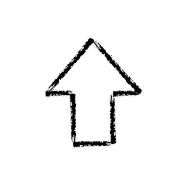 fırça darbesi el düz ok çizilmiş vektör simgesi