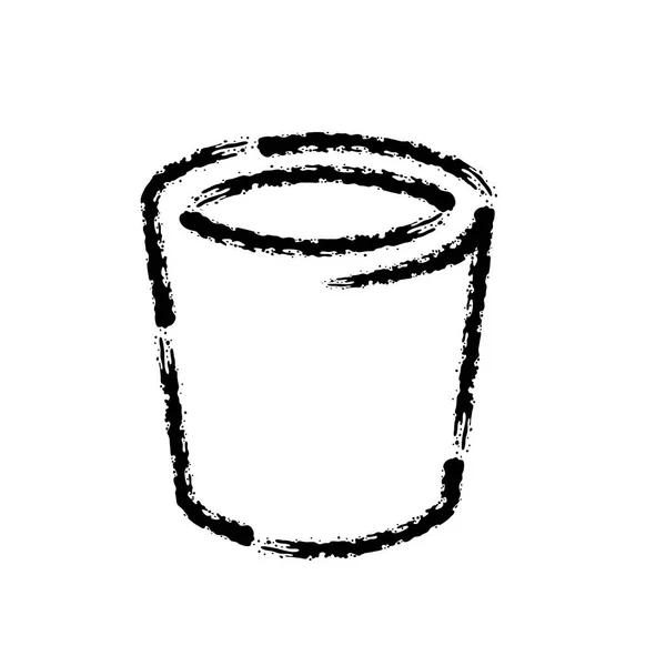 画笔笔划手动绘制的存储桶矢量图标 — 图库矢量图片