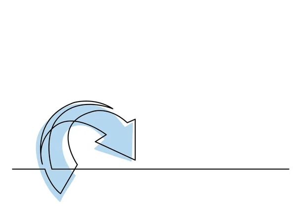 Kontinuierliche Linienzeichnung Des Pfeils — Stockvektor
