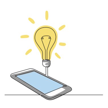 sürekli çizgi çizme fikri ile Smartphone