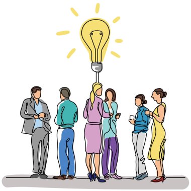 iş takım tartışma fikir sürekli çizgi çizme