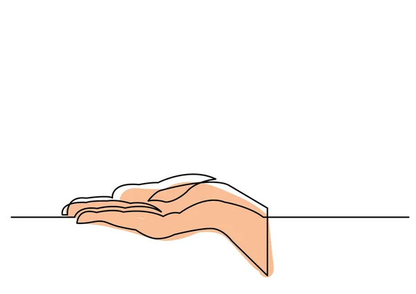 Непрерывный Рисование Руки Показывая — стоковый вектор