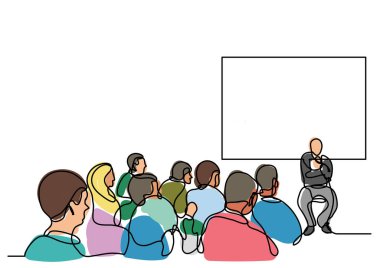 sürekli çizim için katılımcı ve sunum