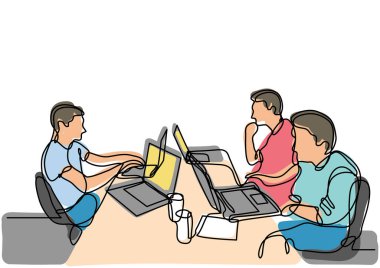 sürekli çizgi çizme programcı çalışan dizüstü bilgisayarlar ile