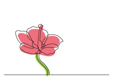 güzel çiçek tek çizgi çizme